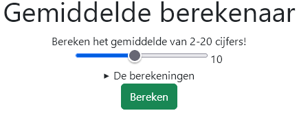 gemiddelde berekenaar preview